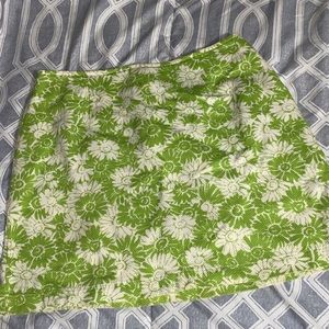 Green and White Skirt